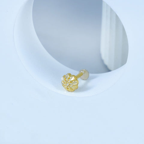 Harshita Floral Design Gold Nose Pin