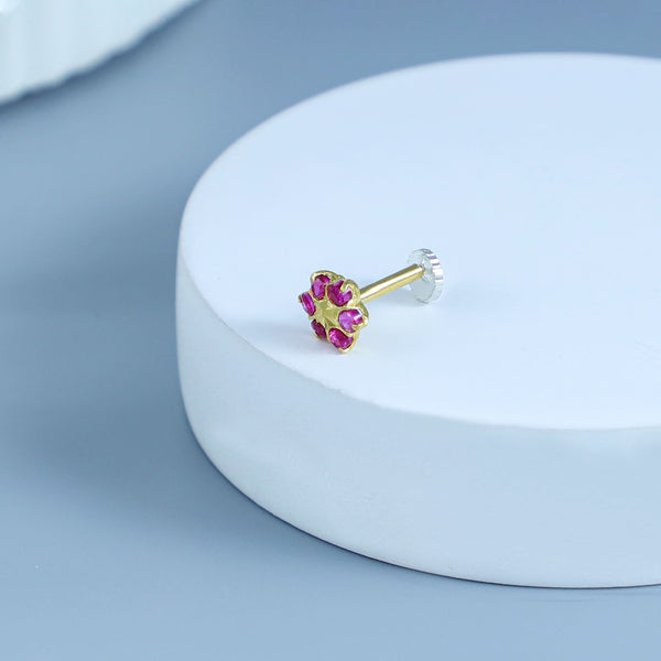 Zara Flower Gold Nose Pin