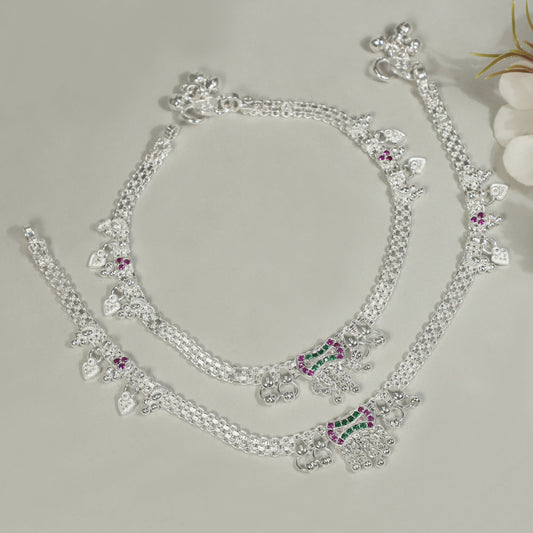 Aurelia Precious Silver Anklets