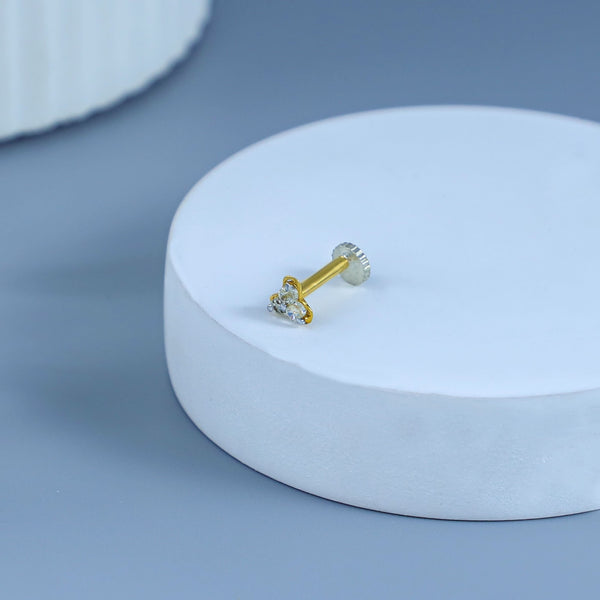 Petite Spark Charm Gold Nose Pin