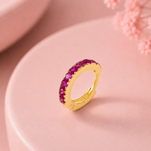 Pink Stone Gold Nose Ring
