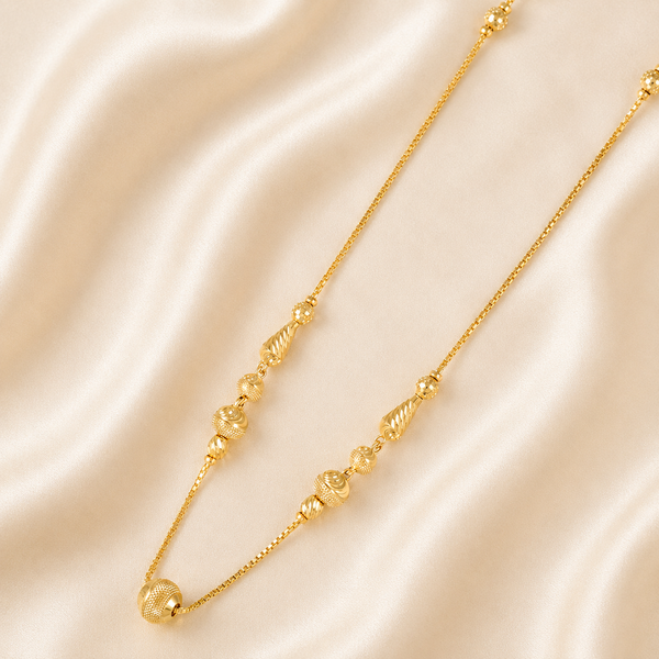Devika Designer Bead Accent Gold Chain