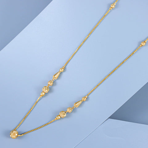 Devika Designer Bead Accent Gold Chain