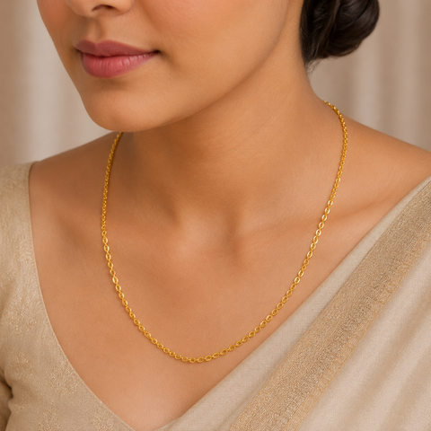 Ishita Fancy Oval Link Gold Chain