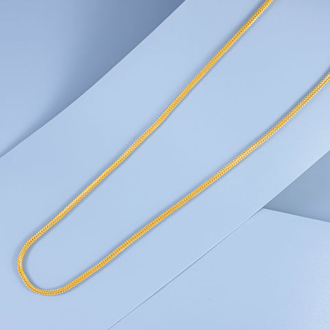 Sleek Box Weave Gold Chain For Him