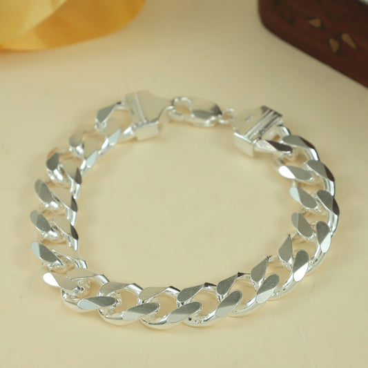 Ridhan Classy Silver Bracelet For Him