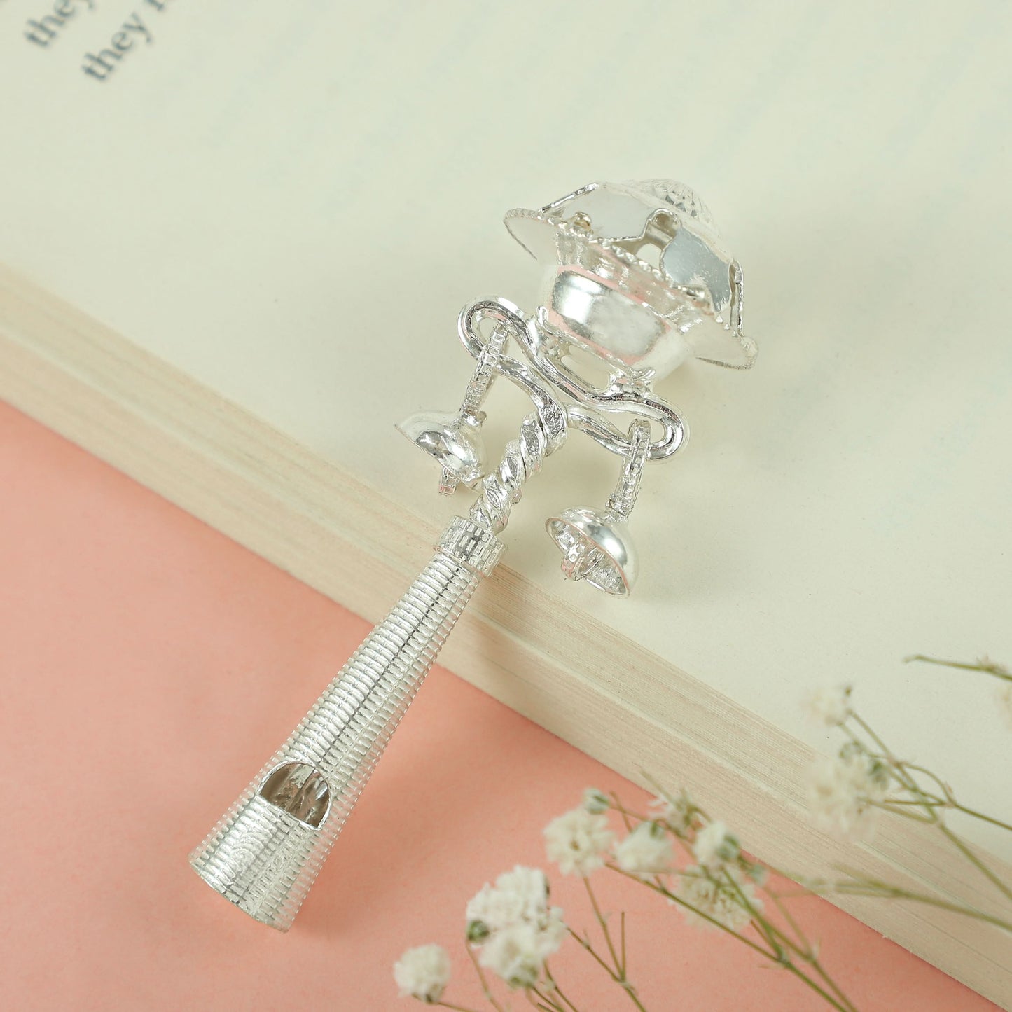 Classy Silver Baby Rattle