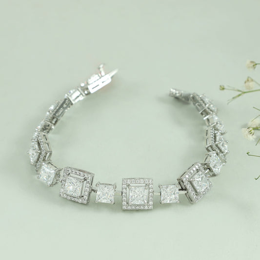 Charming Swarovski Silver Bracelet