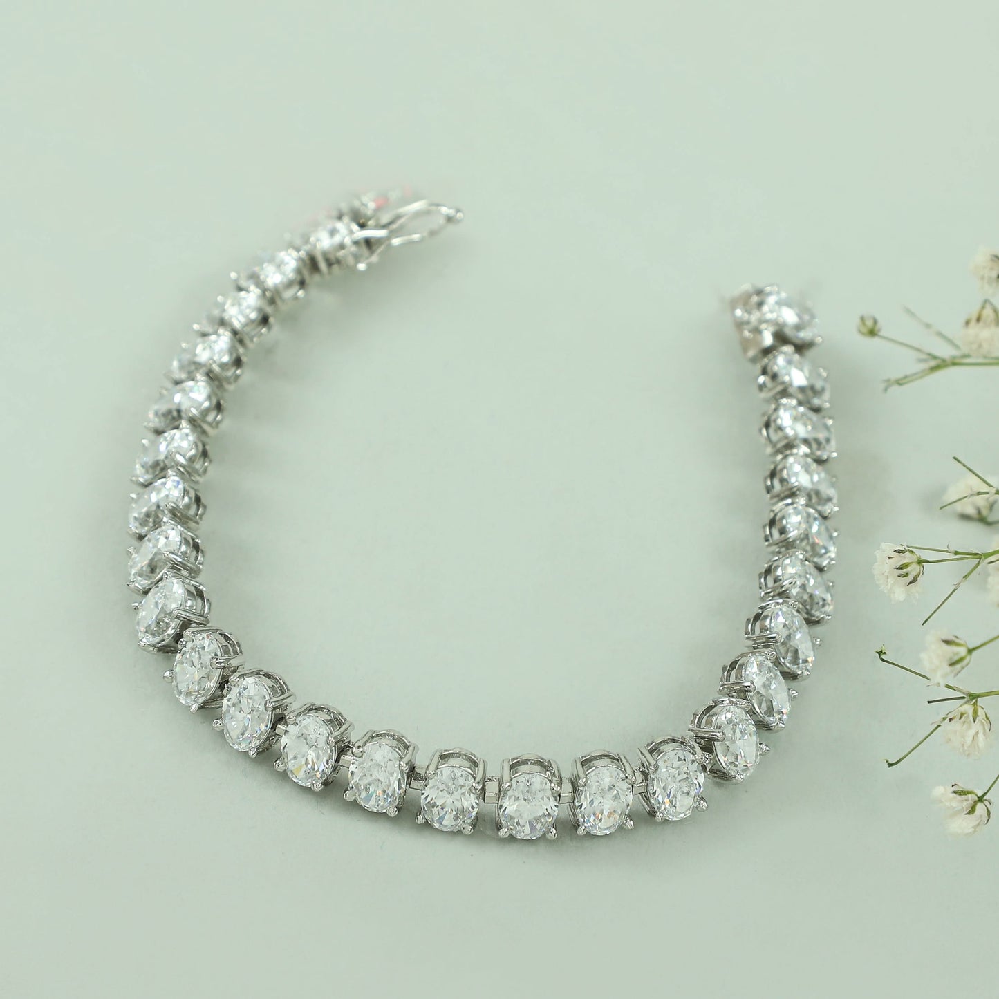 Elegant Swarovski Silver Bracelet