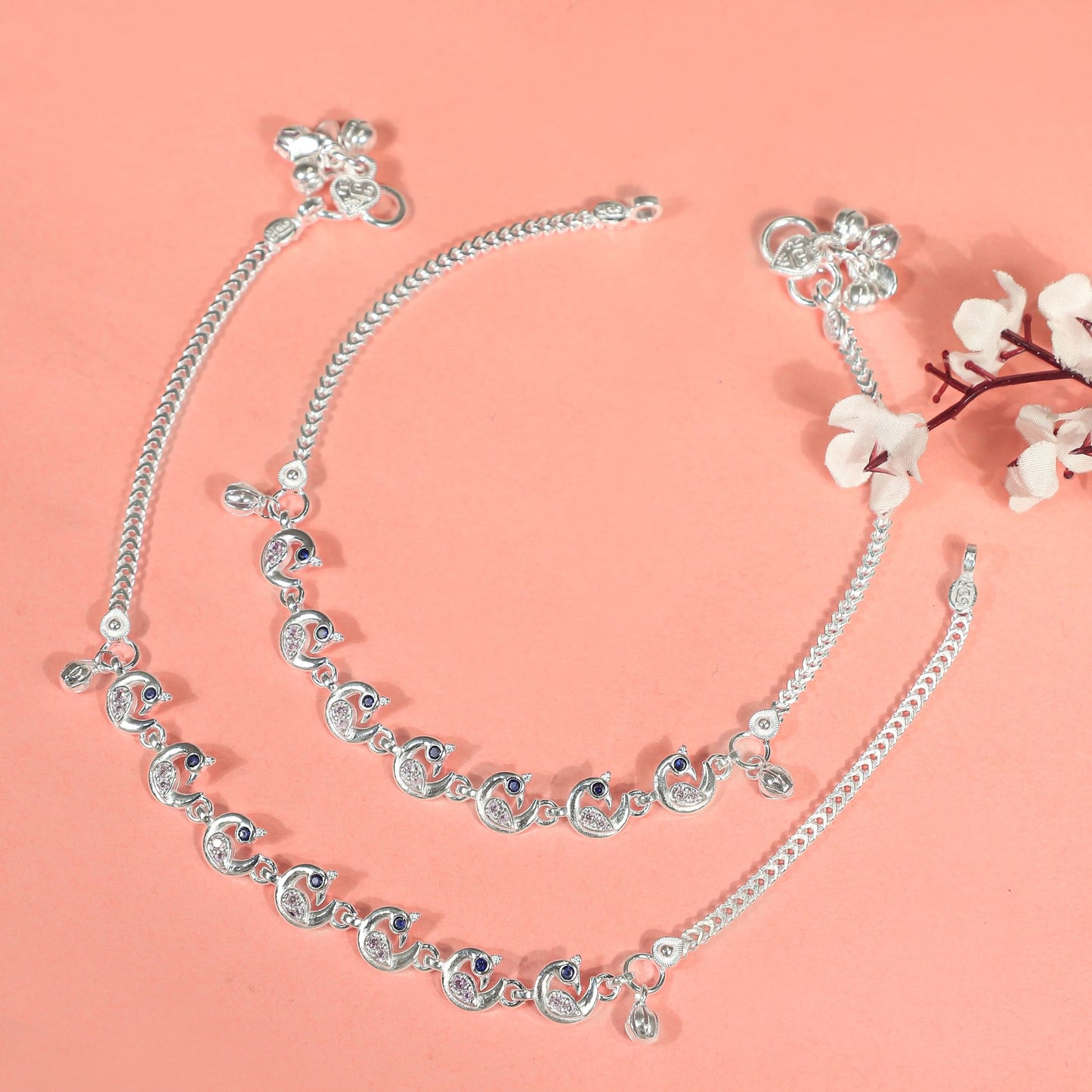 Jovial Silver Anklets