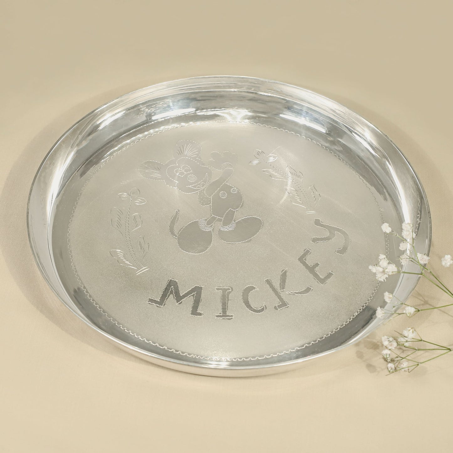 Lovely Silver Baby Plate