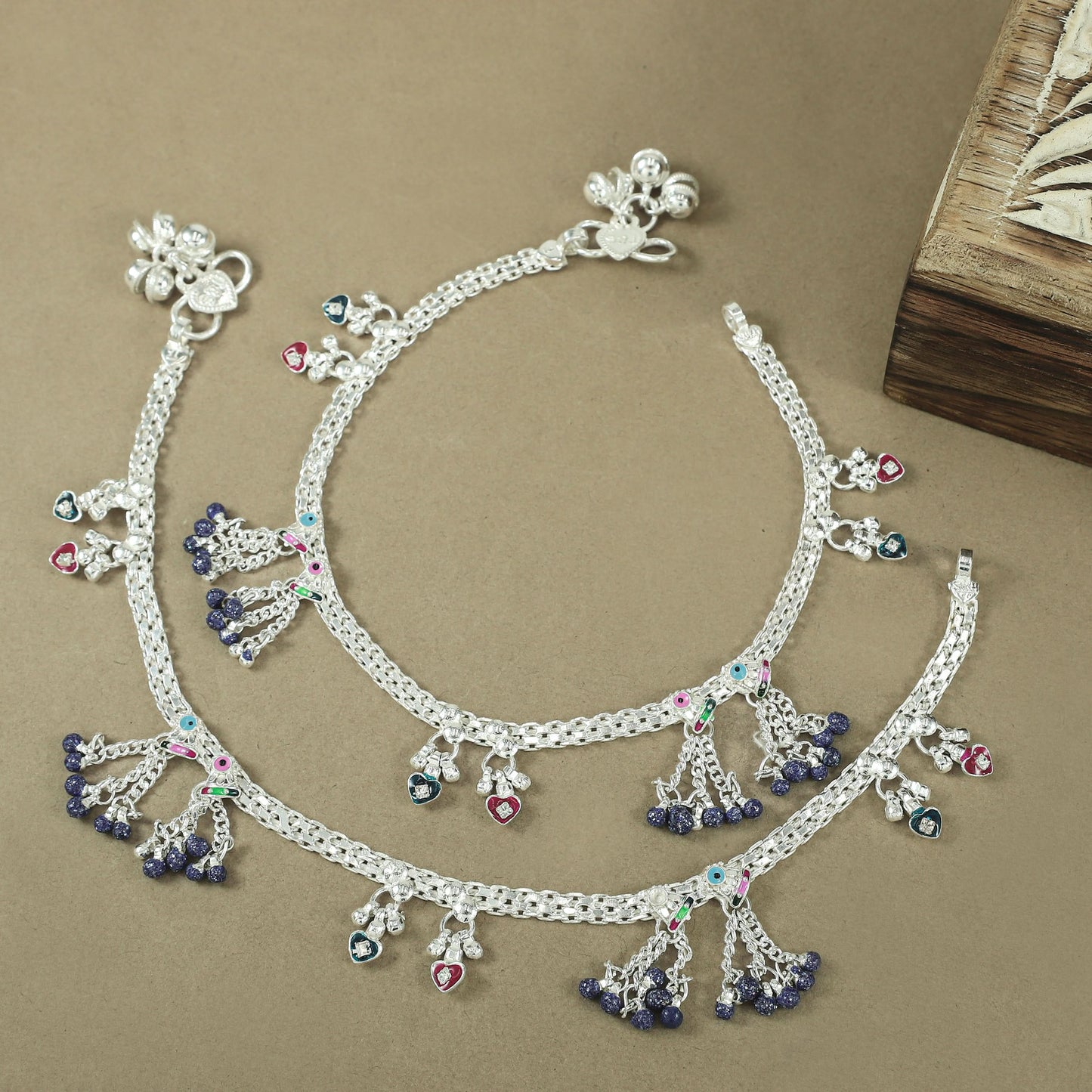 Shivani Silver Anklets