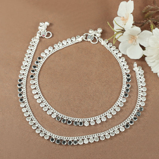 Taniya Silver Anklets