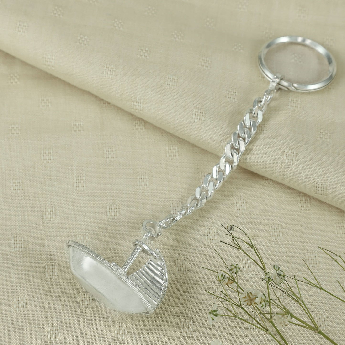 Pleasing Silver Waist Key Ring