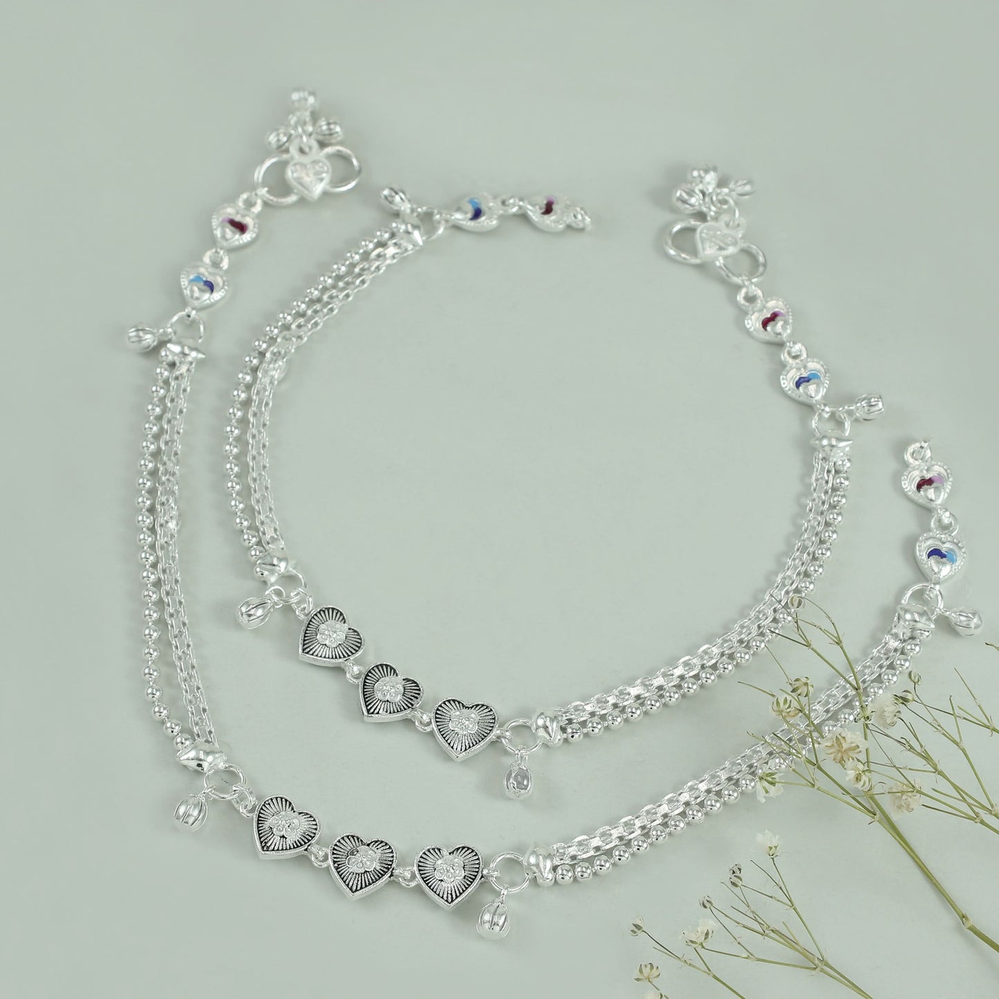 Rupali Silver Anklets