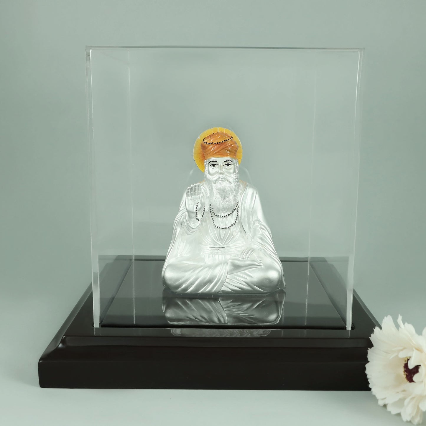 Precious Guru Nanak Ji Silver Idol