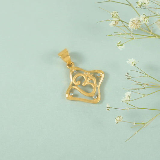 Classy Om Gold Pendant