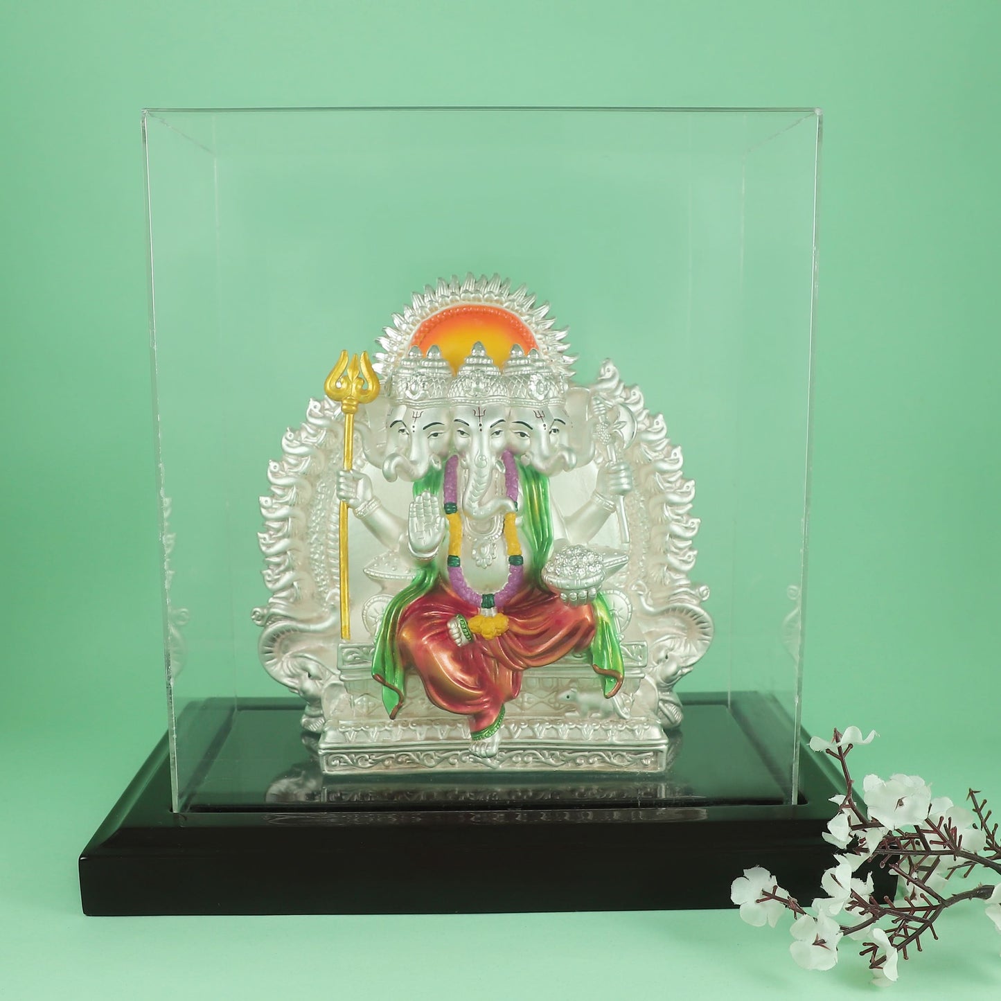 Splendid Ganesha Silver Idol