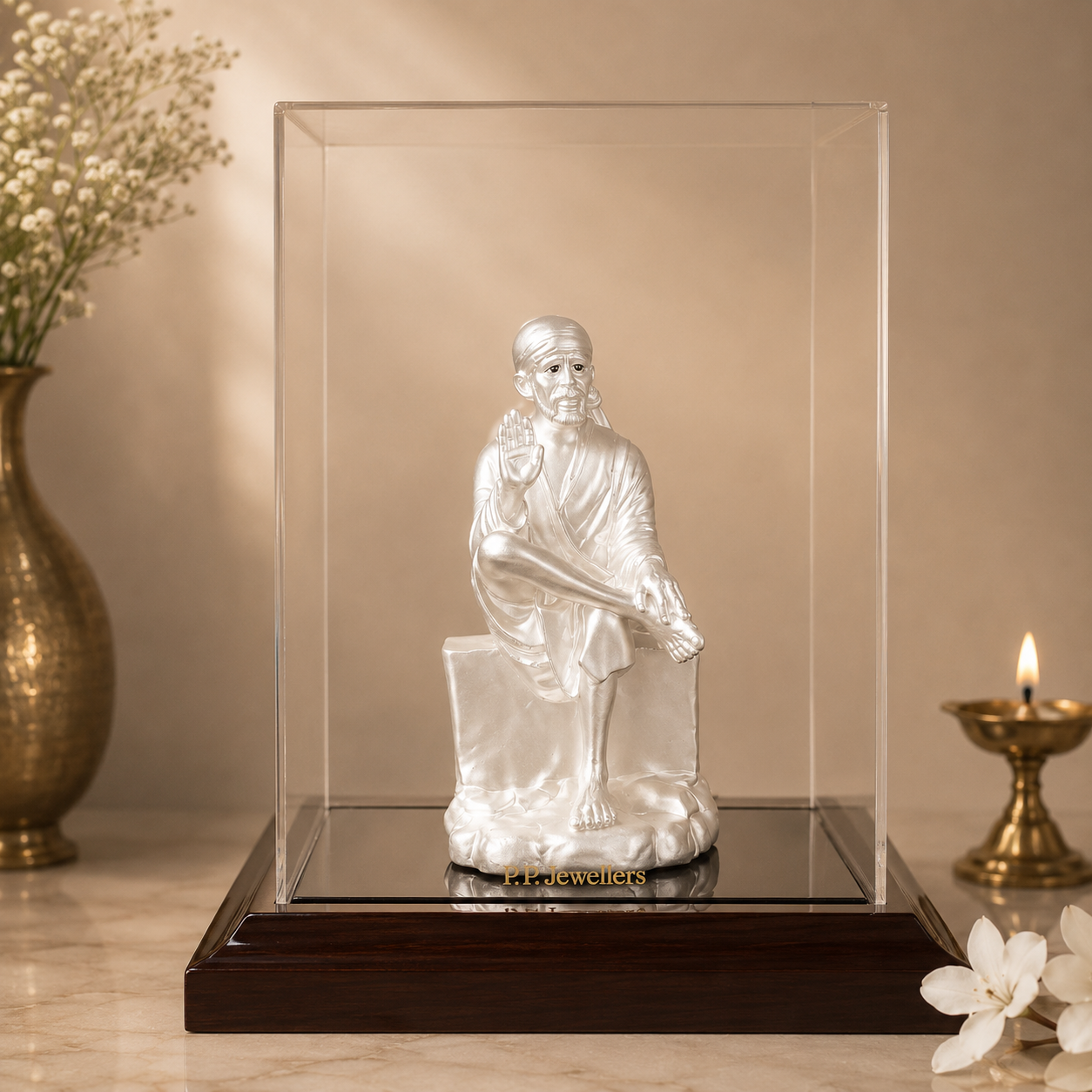 Sai Baba Silver Idol