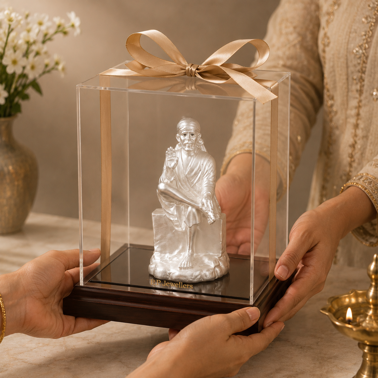 Sai Baba Silver Idol
