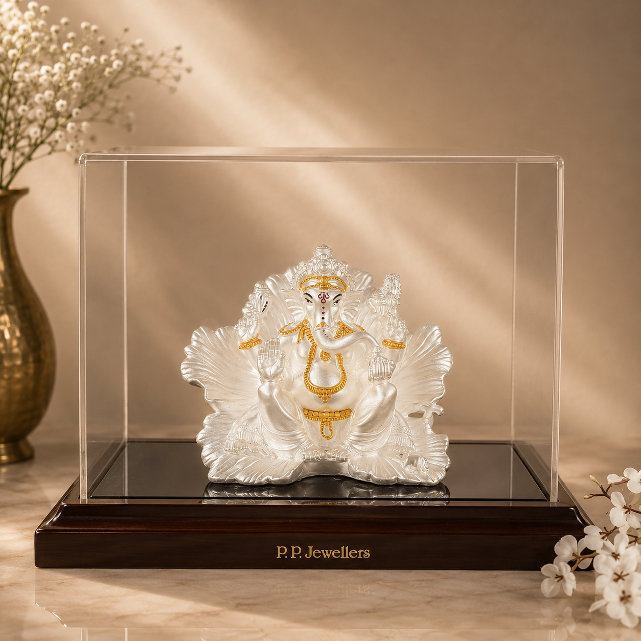 Imposing Ganesha Silver Idol