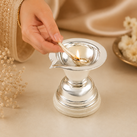 Simplistic Silver Diya