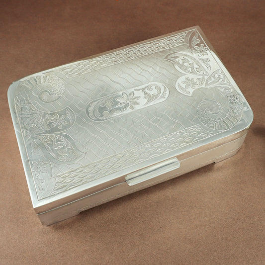 Classy Silver Dryfruit Box