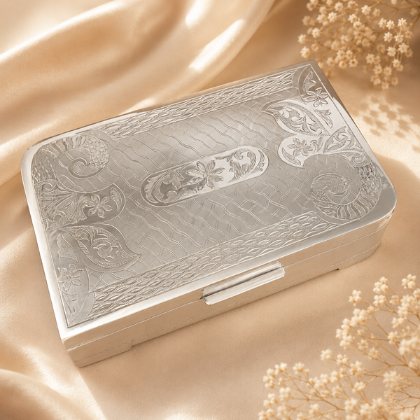 Classy Silver Dryfruit Box