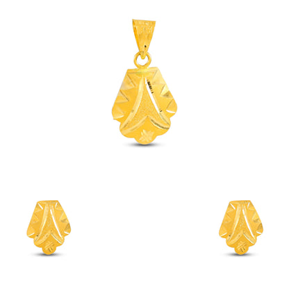 Zareen Ethereal Gold Pendant Set