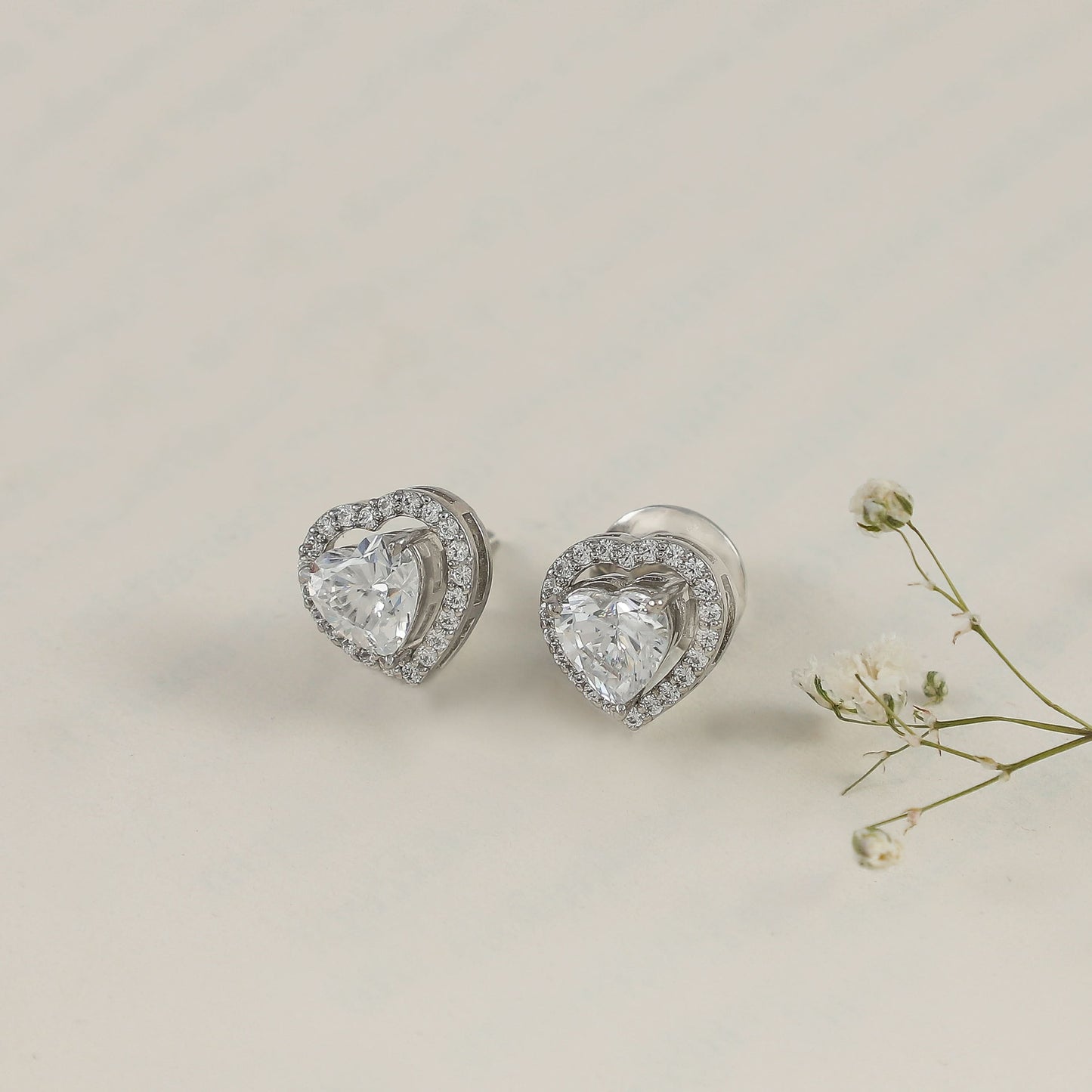 Beautiful Silver Swarovski Earrings