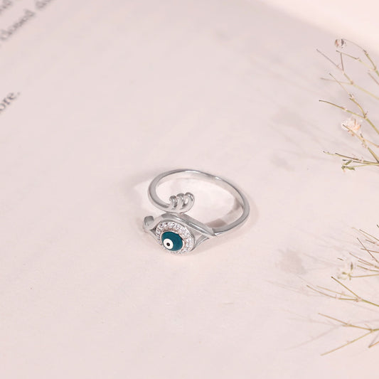 Advika Silver CZ Ring