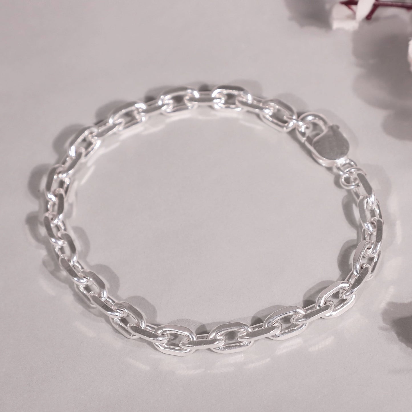 Saksham Silver Bracelet For Him