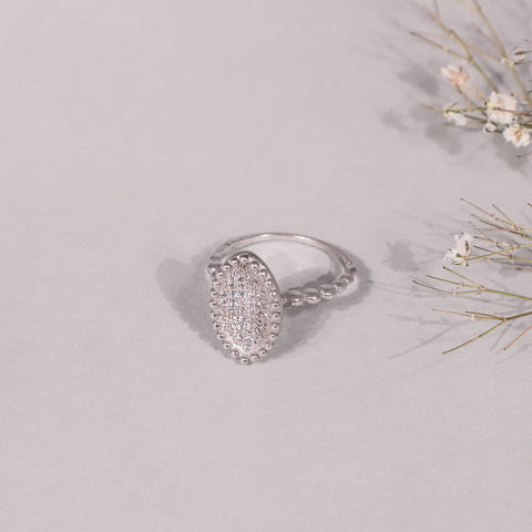 Janvi Fancy Silver CZ Ring