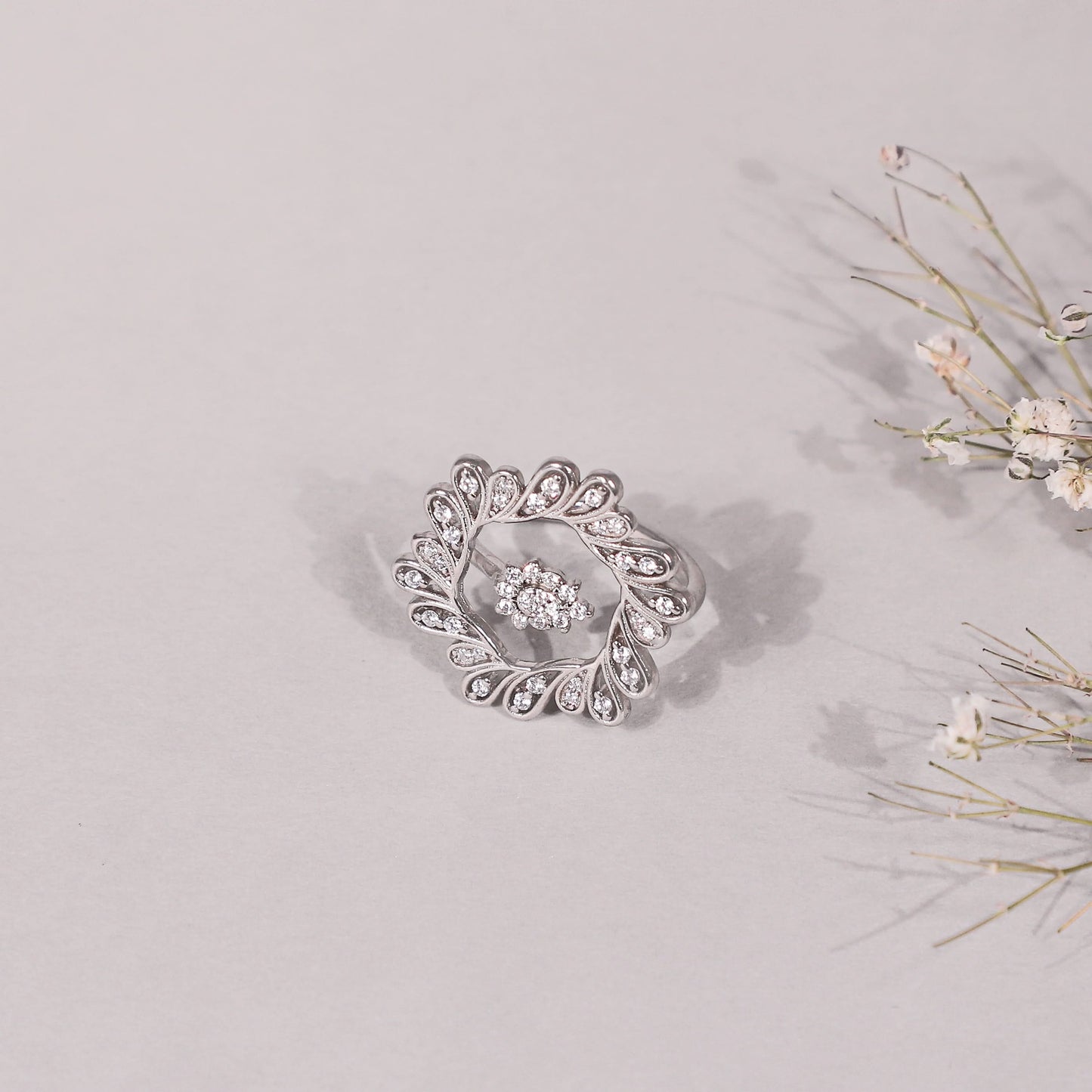 Jaya Dreamy Silver CZ Ring