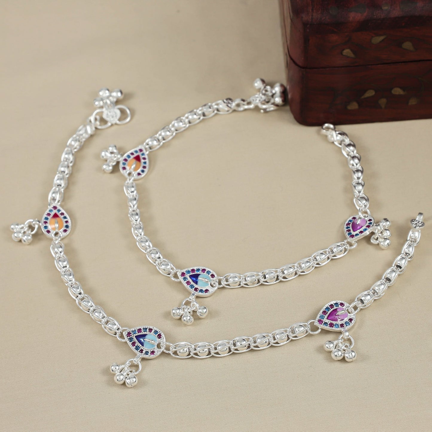 Lalita Silver Anklets