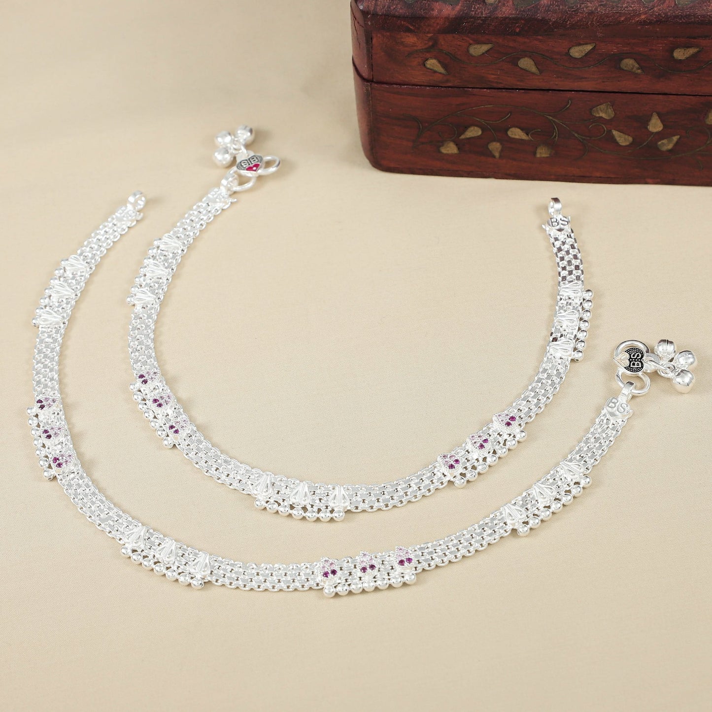 Dhanyasri Silver Anklets