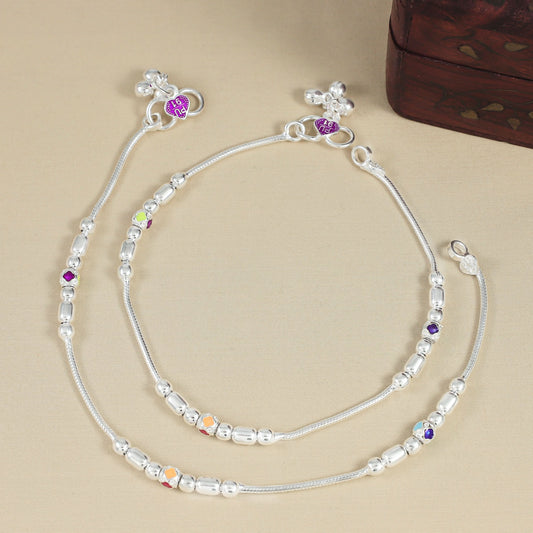 Saumya Silver Anklets