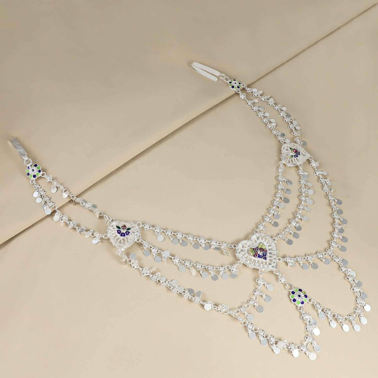 Pooja Silver Waist Chain