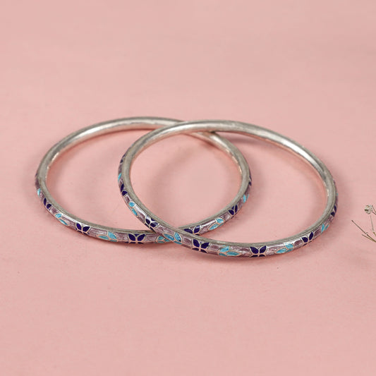 Janvika Splendid Silver Bangles