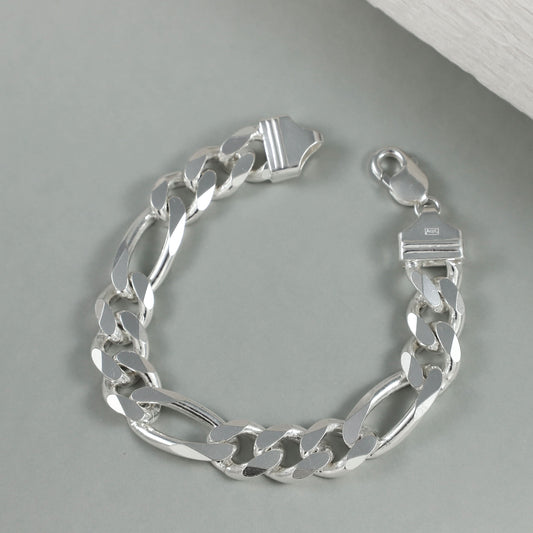 Raman Fancy Silver Bracelet For Him