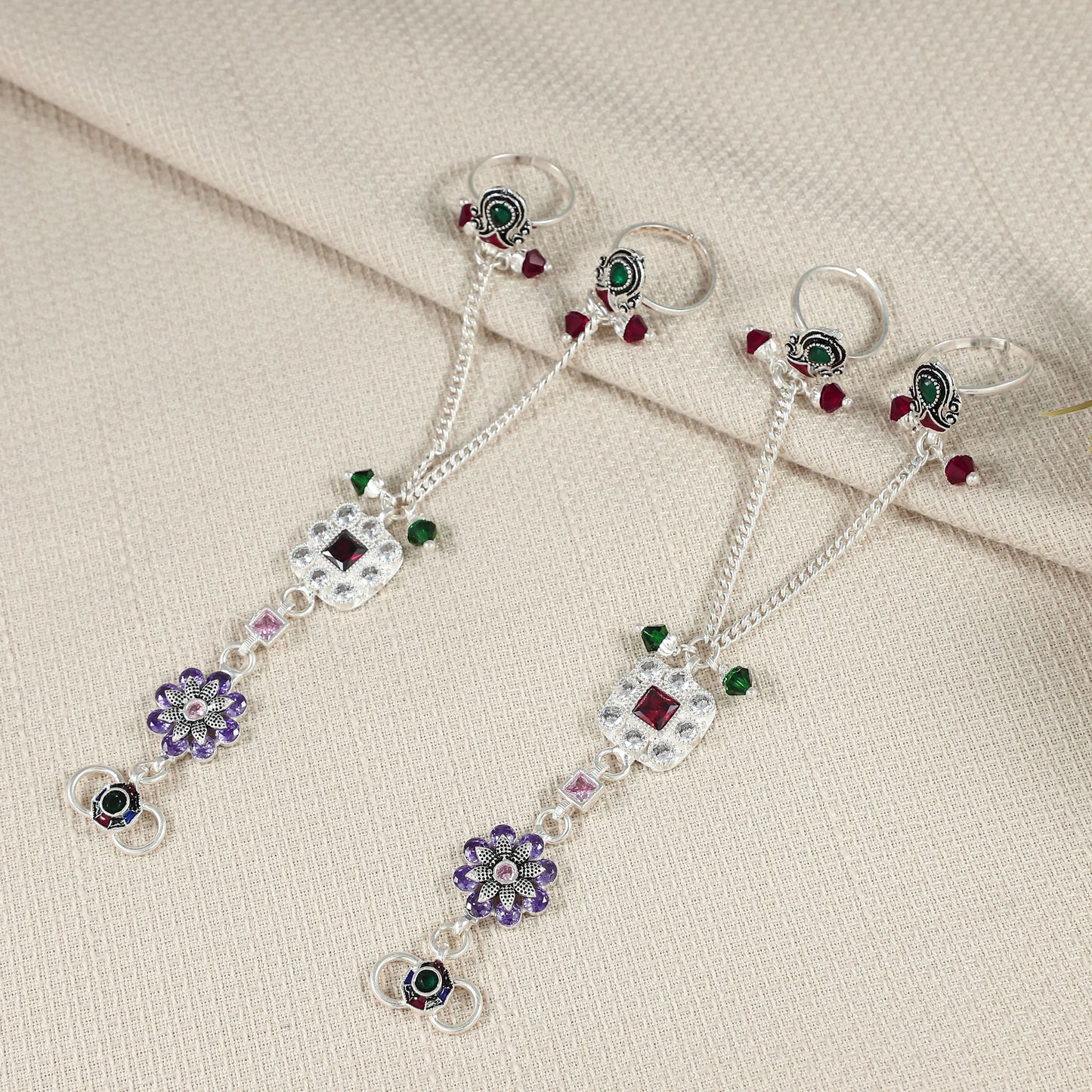 Jiya Silver Anklets