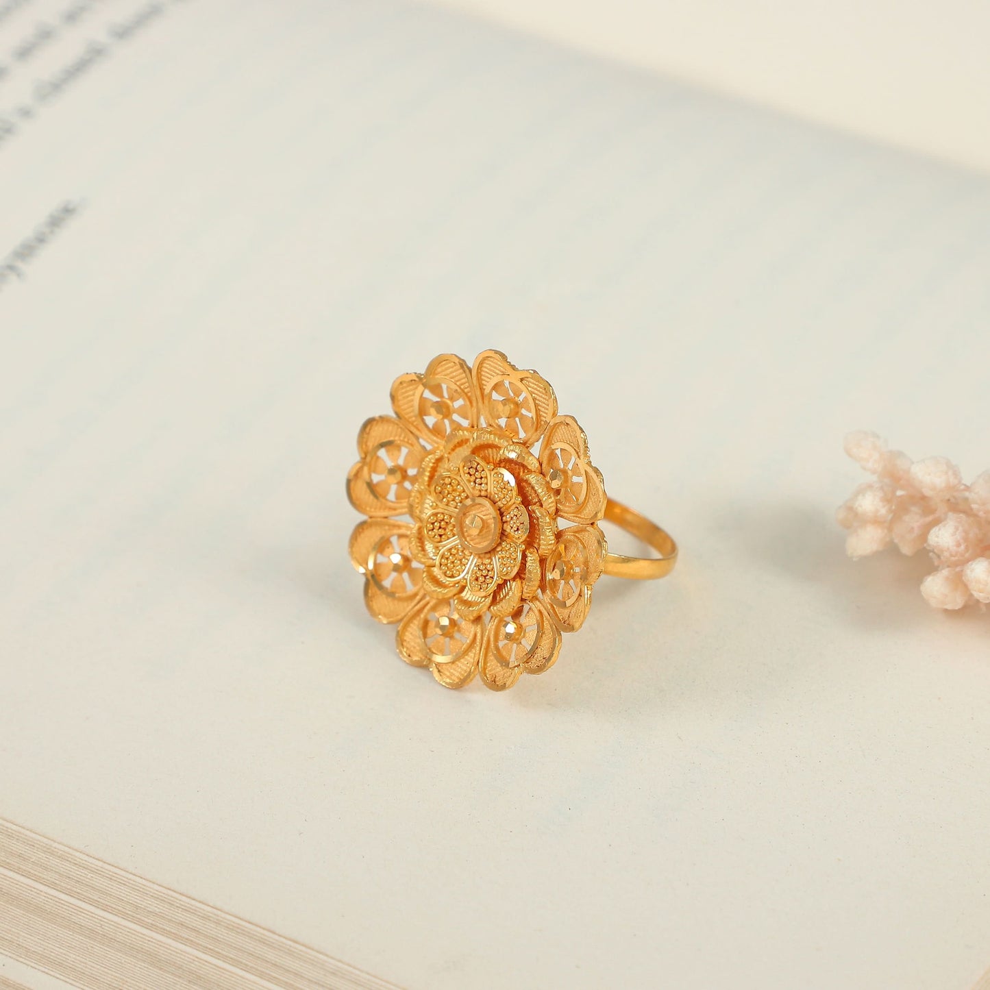 Molika Floral Gold Ring