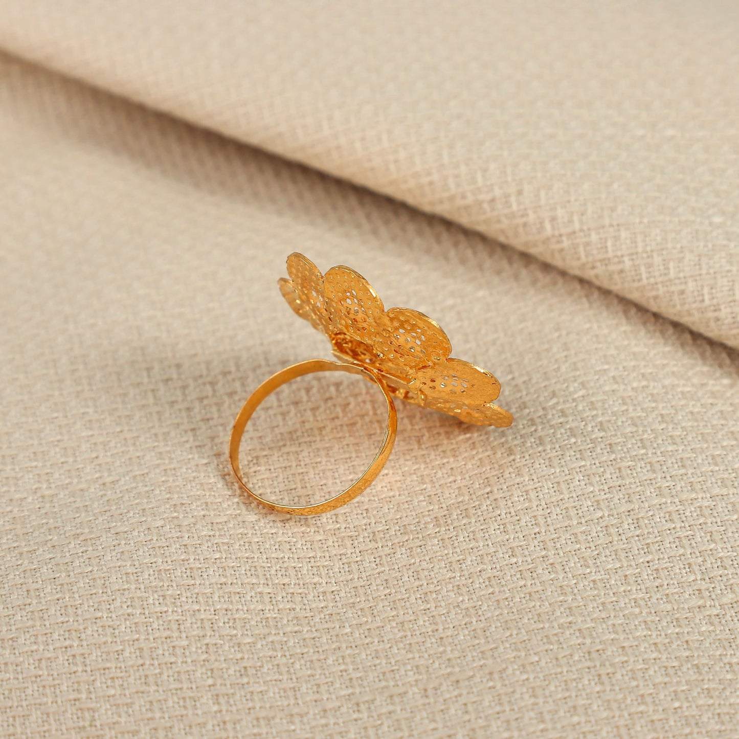 Natasha Floral Gold Ring