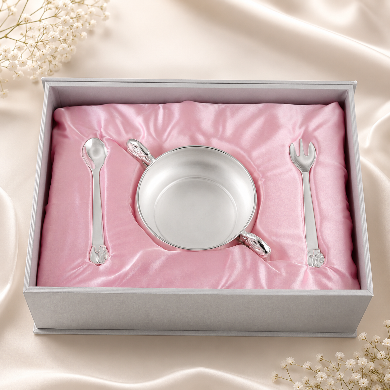 Fancy Silver Baby Gift Set