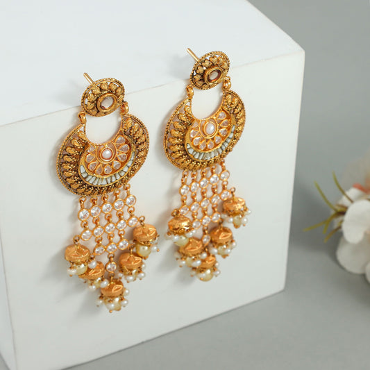 Pavitra Charming Gold Earrings