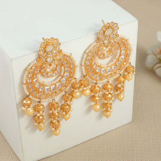 Ujwala Sparkling Gold Earrings