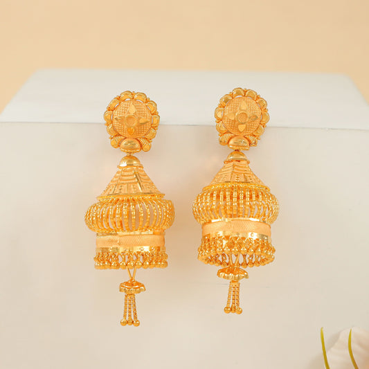 Zalak Classy Gold Earrings