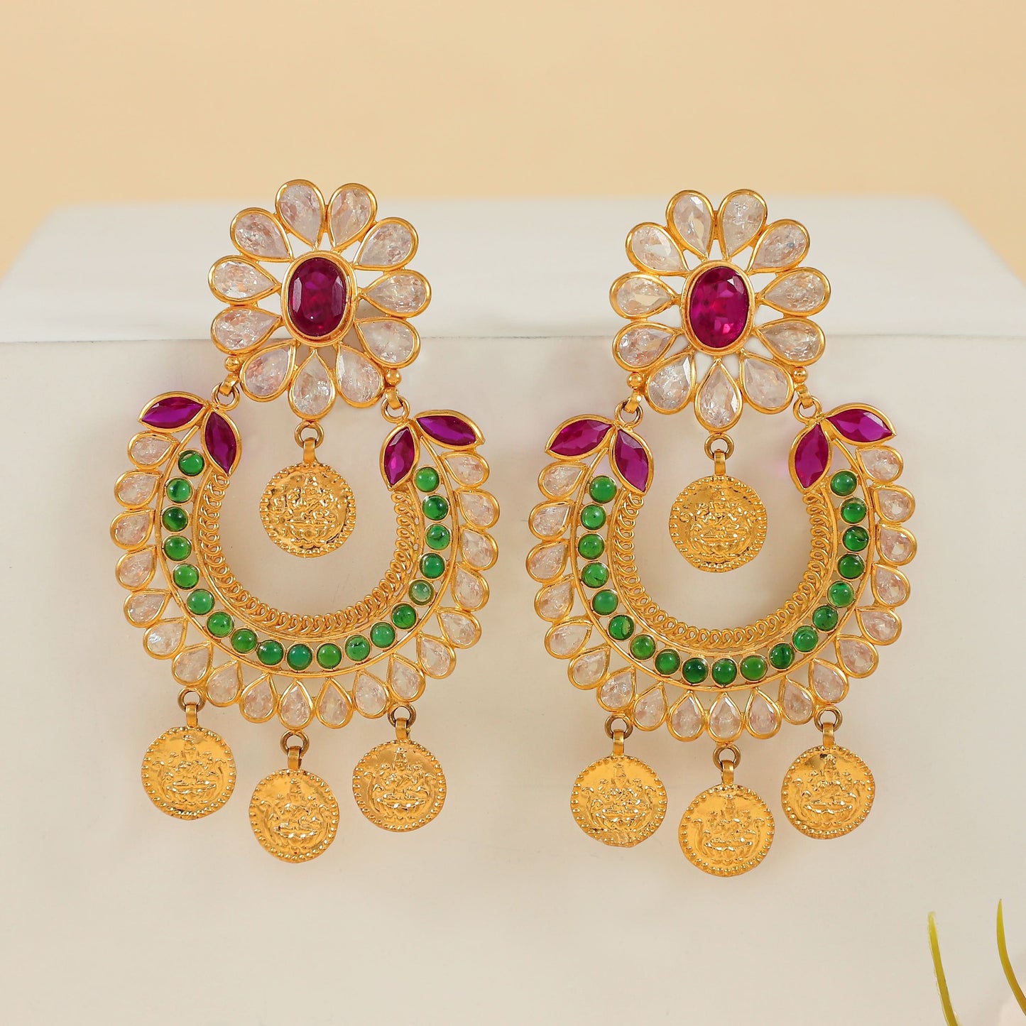 Yogita Luxurious Gold Earrings