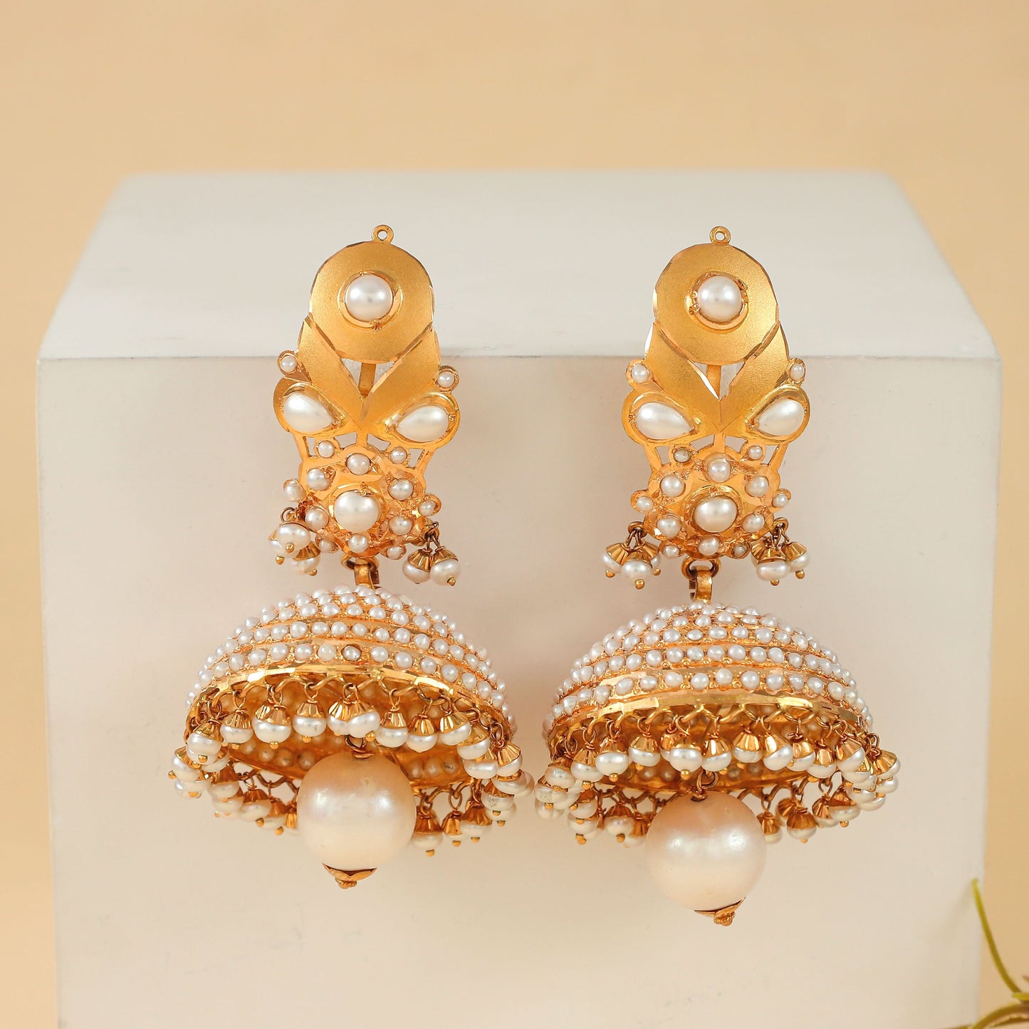 Pooja Alluring Gold Earrings