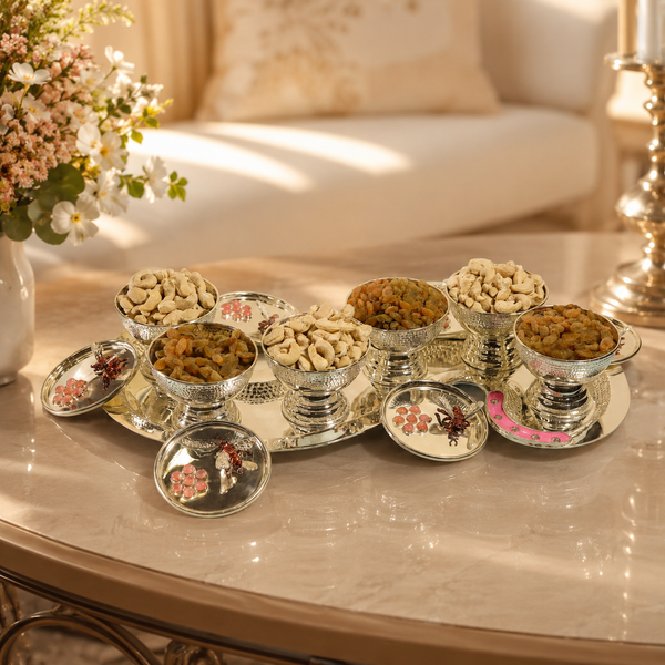 Sensational Silver Dry Fruits Bowl Set
